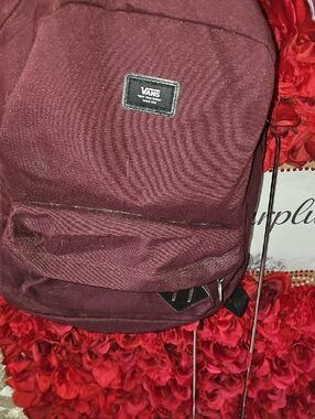 Vans Burgundy Everyday Backpack with Front Zip Pocket